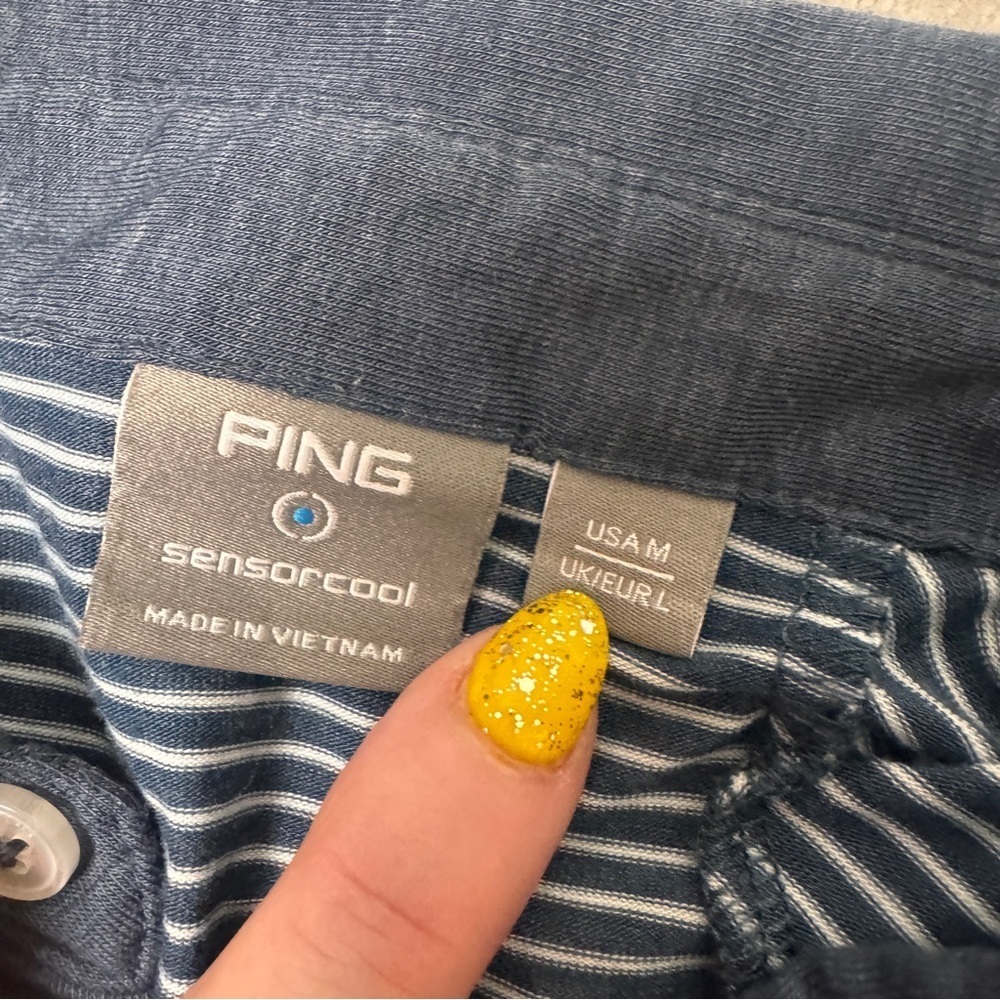 Ping golf polo Striped Polo Shirt - Blue medium - Picture 4 of 7